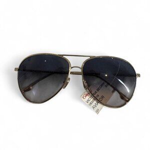 Victoria Beckham Women's Tan and Gold Sunglasses